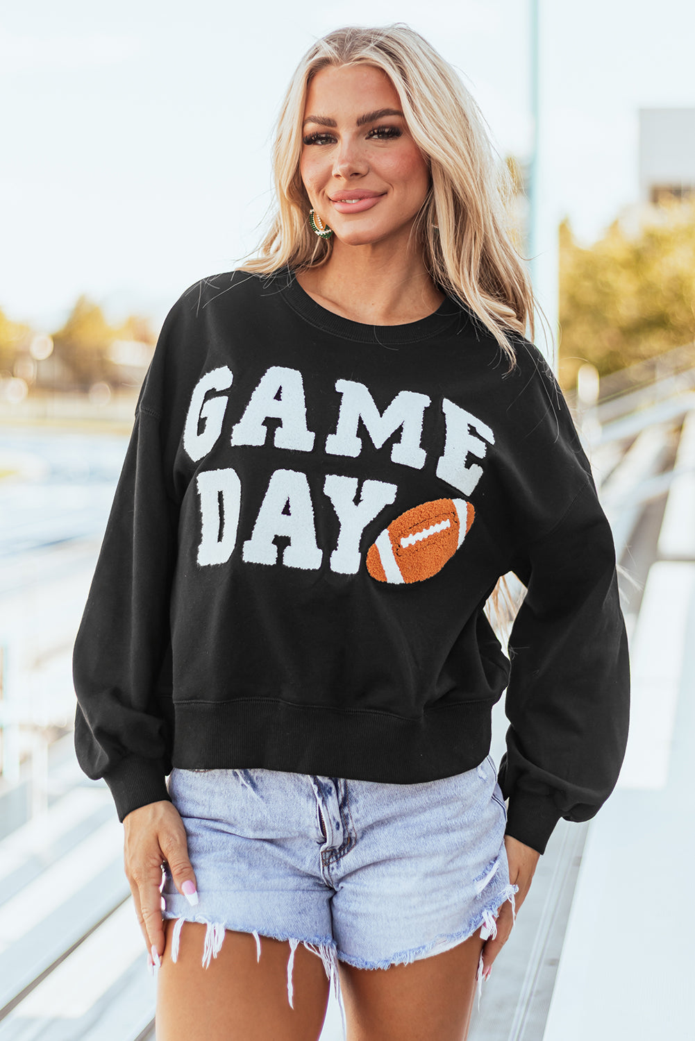 Black GAME DAY Graphic Sweatshirt