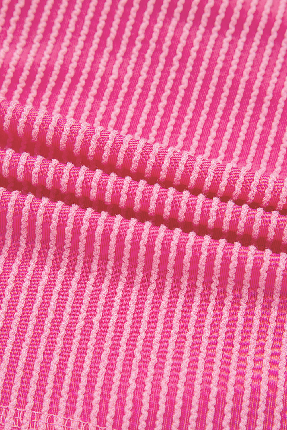 Bright Pink Short Sleeve V Neck Buttoned Romper with Pocket