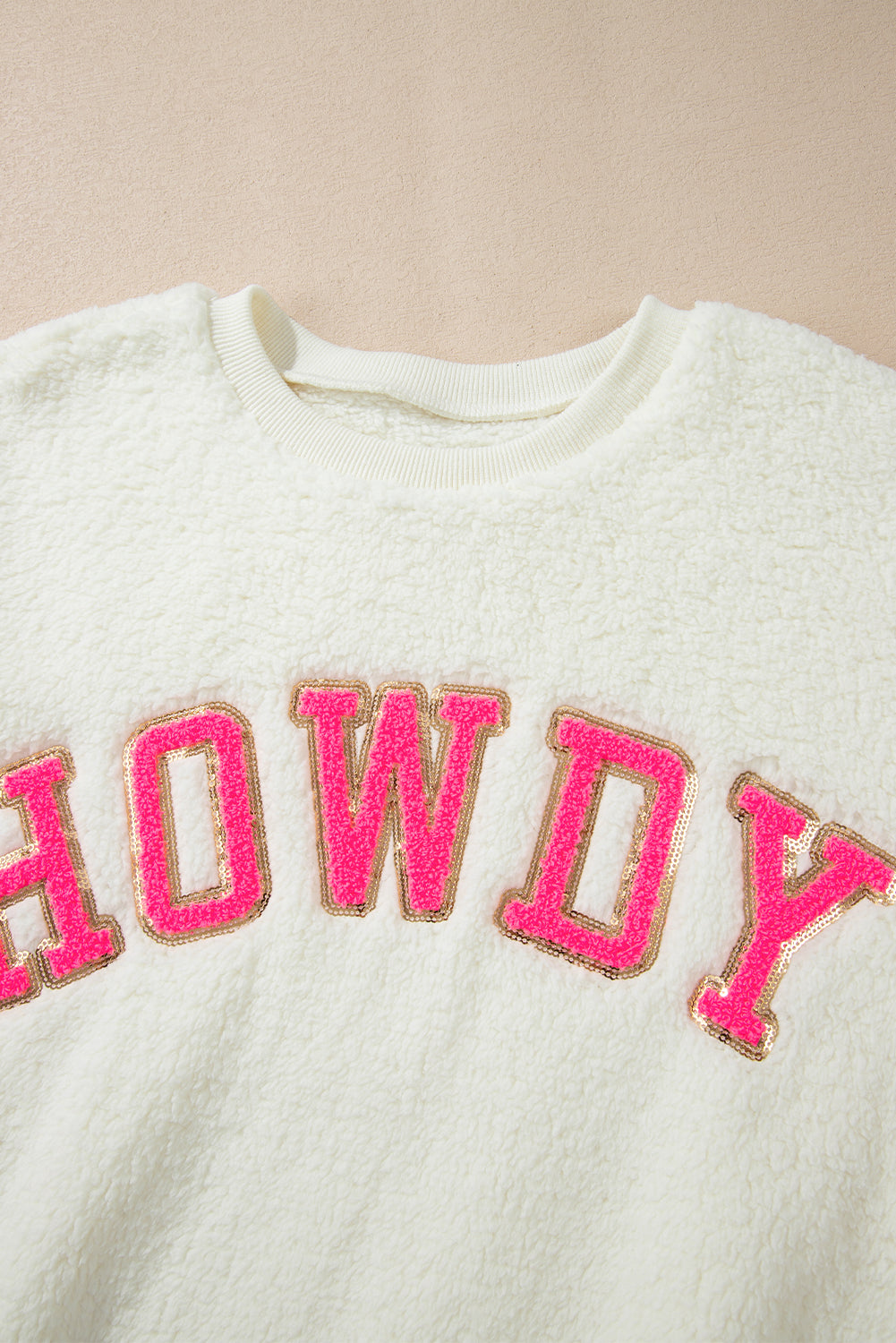 Beige HOWDY Patched Sweatshirt