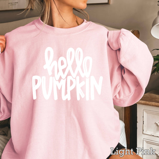 Hello Pumpkin Women’s Fall Graphic Sweatshirt