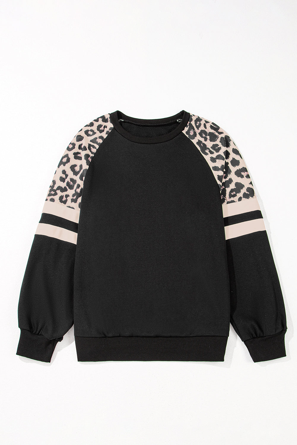 Black Leopard Print Sweatshirt