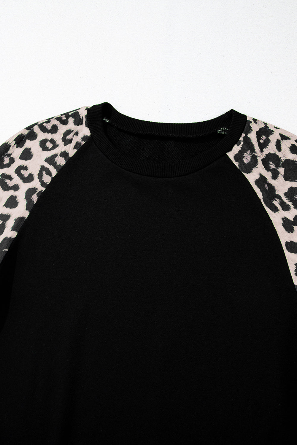 Black Leopard Print Sweatshirt