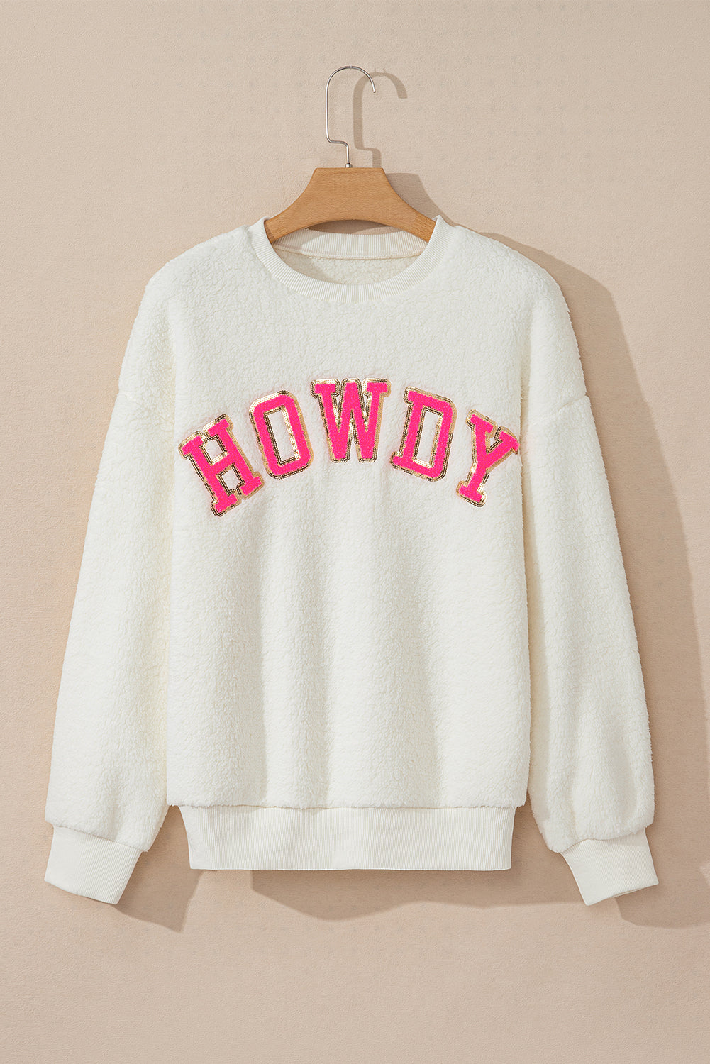 Beige HOWDY Patched Sweatshirt