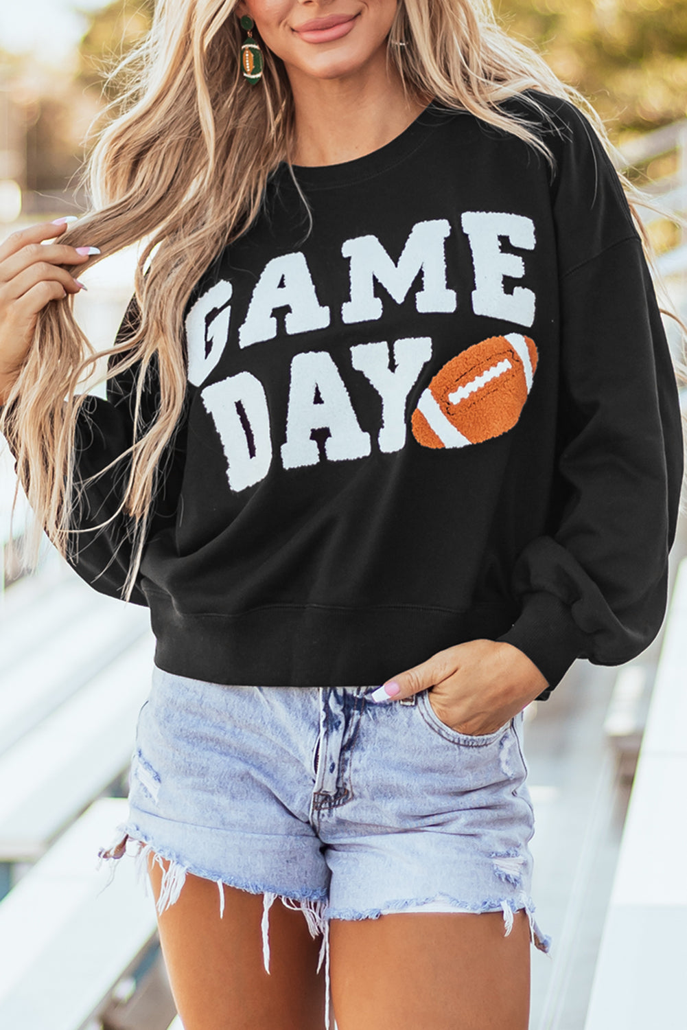 Black GAME DAY Graphic Sweatshirt
