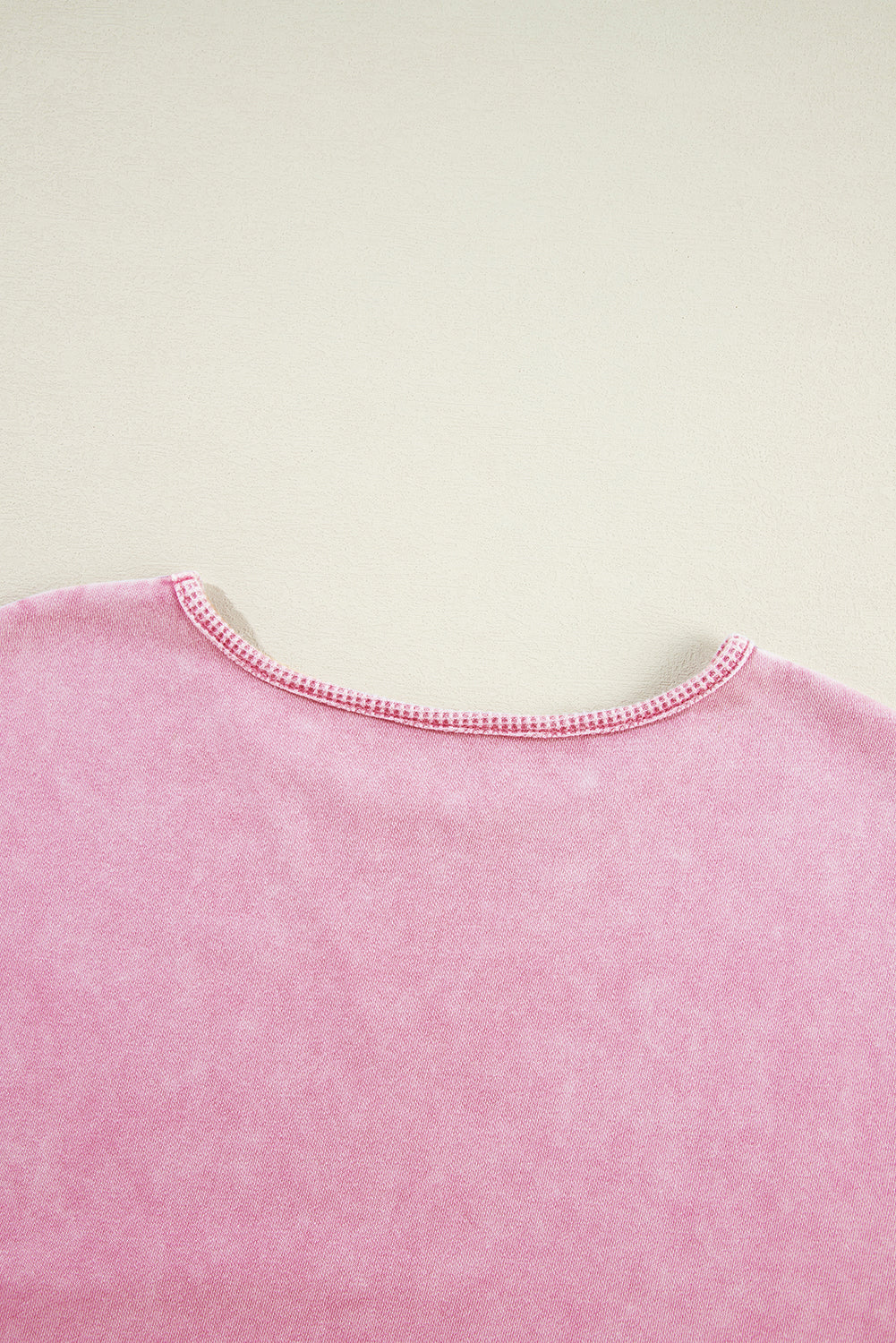 Pink Mineral Wash Pullover Sweatshirt