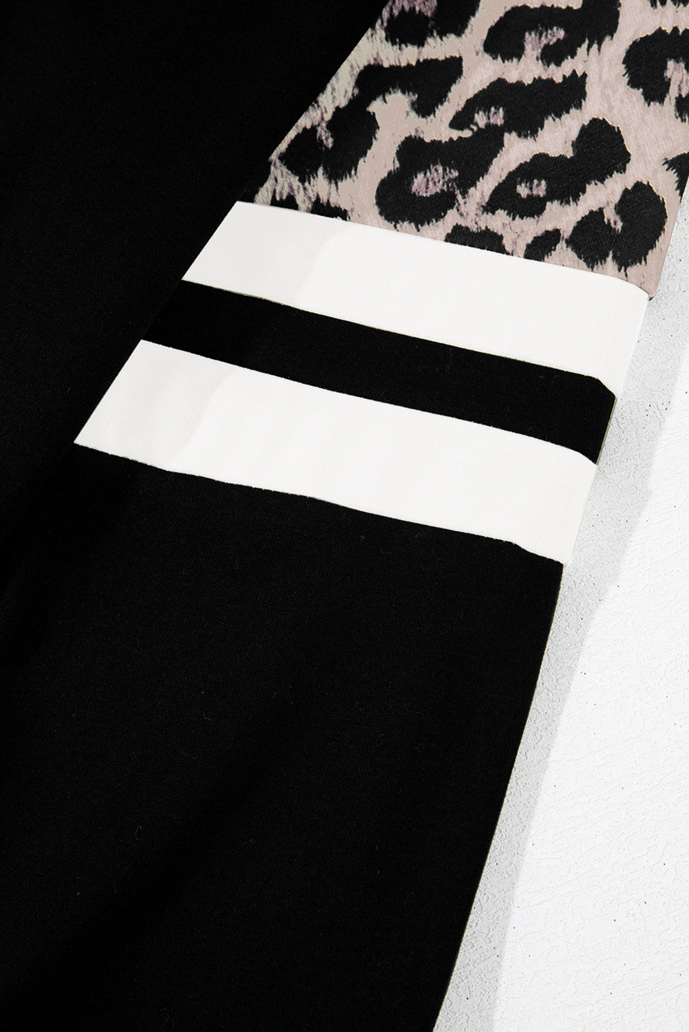 Black Leopard Print Sweatshirt