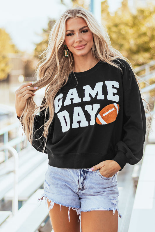 Black GAME DAY Graphic Sweatshirt