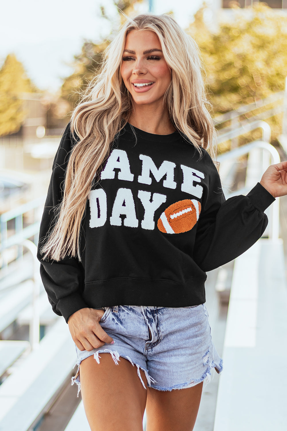 Black GAME DAY Graphic Sweatshirt