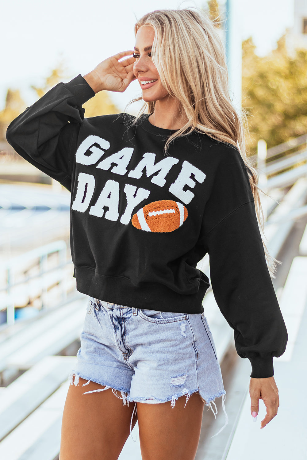 Black GAME DAY Graphic Sweatshirt