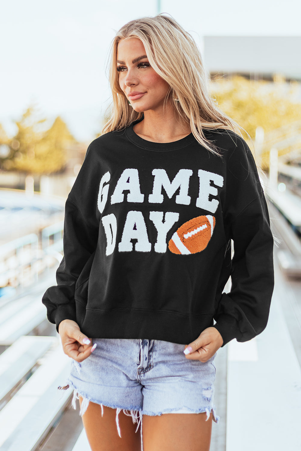 Black GAME DAY Graphic Sweatshirt