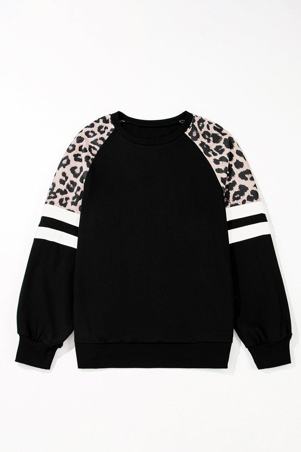 Black Leopard Print Sweatshirt