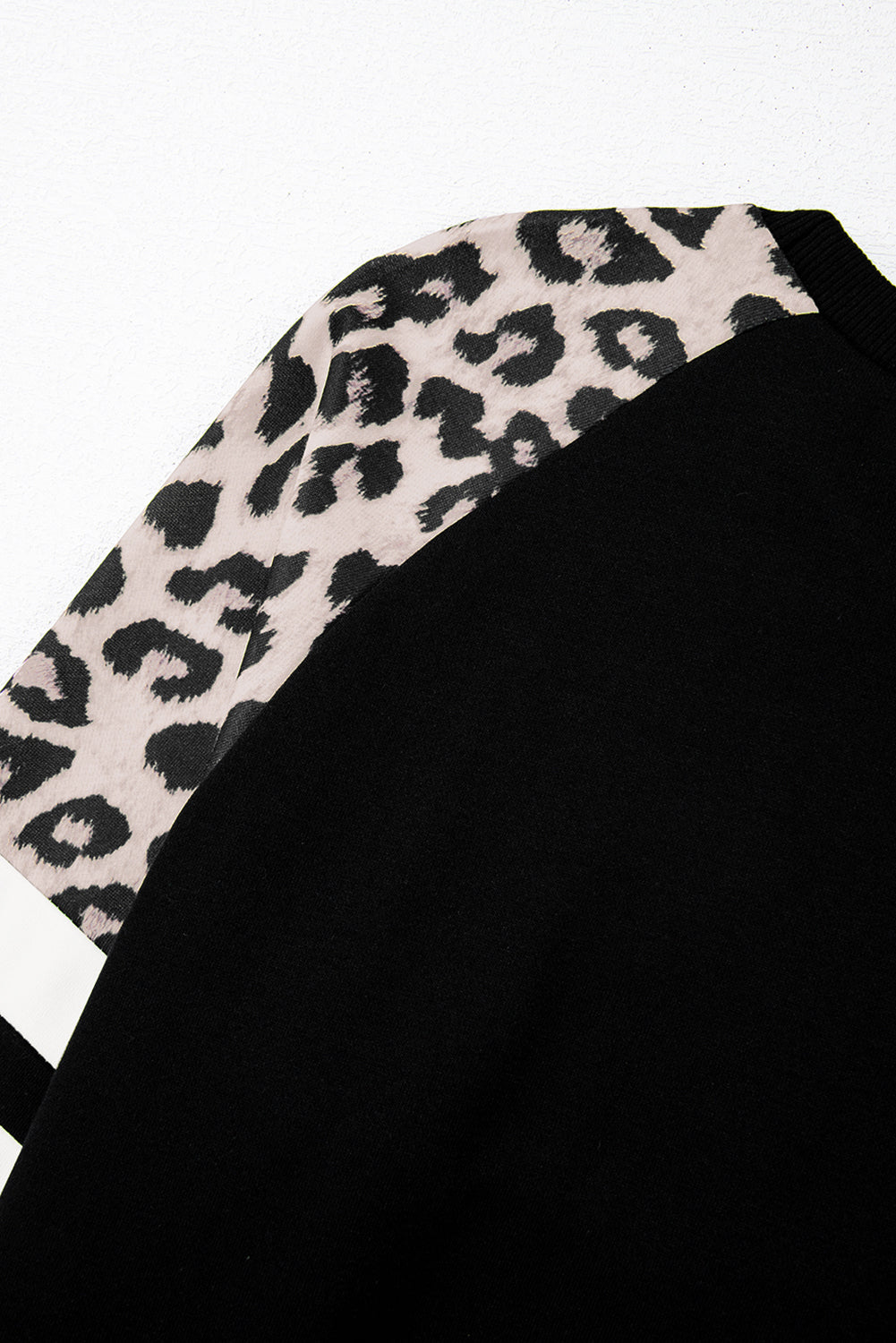 Black Leopard Print Sweatshirt